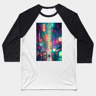 Tokyo Neon Anime Japan Future Vibes <3 Baseball T-Shirt